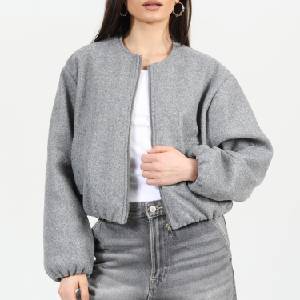 Brave Soul Дамско яке Brave Soul Ladies Luner Bomber Jacket - Grey