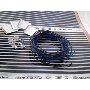 Heating floor® Комплект подово отопление 8, 0 кв. м, 1760 Вт, 220 Вт/кв. м, инфрачервено отоплително фолио (00057)