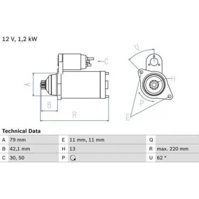 BOSCH Startér BO 0986026150