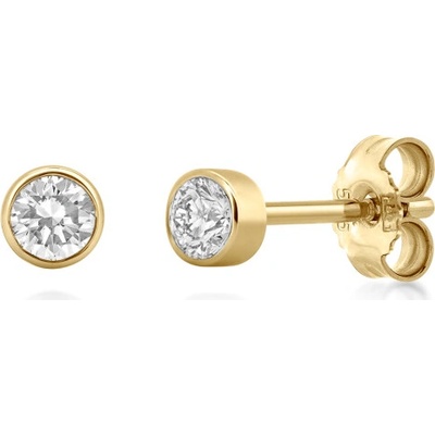 SOFIA DIAMONDS zlaté náušnice s diamantmi 2 x 0,14 ct UDER26659Y-H-I1