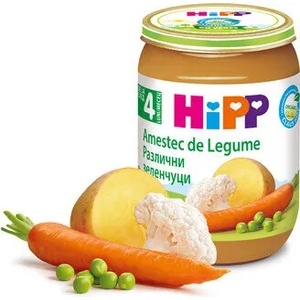 Hipp пюре БИО Различни зеленчуци - 190 г