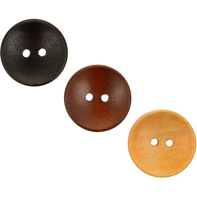 Ideal drevený gombík okrúhly 20 mm rôzne farby 10 kusov