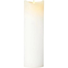 SIRIUS LED svíčka na baterii vosková Sara, Ø 7,5 × 25 cm, bílá 2× AA