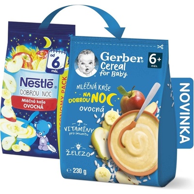 Gerber Cereal for Baby Mléčná kaše na dobrou noc ovocná 230 g – Zboží Dáma