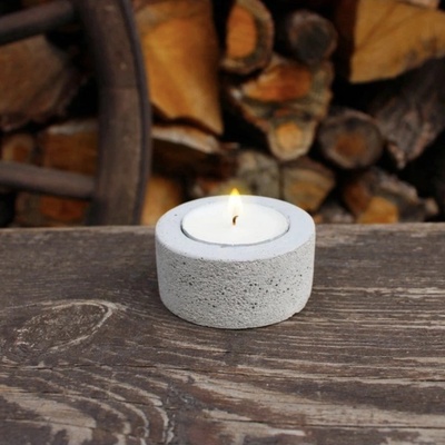 ODLITO Betonový svícen – přírodní Velikost: S, Množství: 1 ks – Zboží Dáma