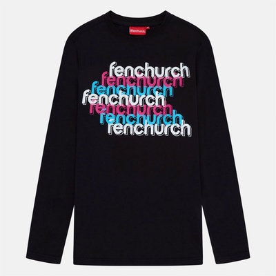 Fenchurch Тениска Fenchurch Men's Billings Long-Sleeve T-Shirt - Black