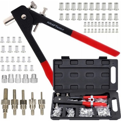 Kraft&Dele KD10555 ruční nýtovací kleště pro nýty M3-M8 sada 106ks