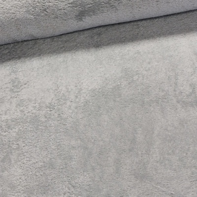 Plyš / mikroplyš 004, oboustranný, jednobarevná světle šedá, š.150cm (látka v metráži)