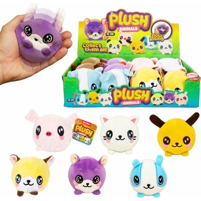 Teddies Míček zvířátko antistresový mačkací plyšový 10 cm paměťová pěna – Hledejceny.cz