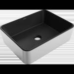Mexen Catia миялна мивка върху плот 48 x 37 см, черна мат/сребърна - 21314874 (21314874)