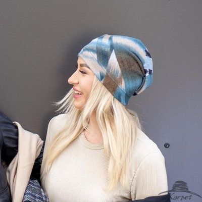 Dámská prodloužená čepice z pleteniny originál