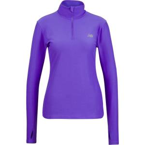 New Balance Дамска тениска New Balance Women's Sport Essentials Space Dye Quarter Zip Running shirt - Electric Purple (916-1226-0412)