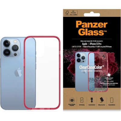 Panzer Гръб PanzerGlass за iPhone 13 Pro, ClearCase - Червена рамка