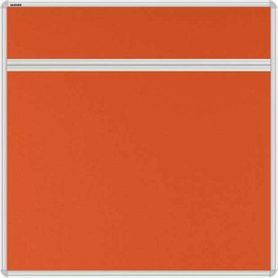 VMS VISION Stolový akustický paraván AKUSTIK ekoTAB oblý roh 80 x 80 cm oranžový