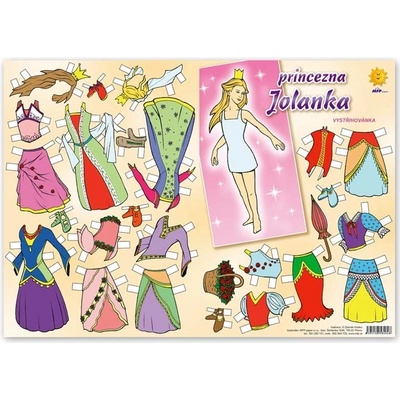 Princezna Jolanka vystřihovánka Kadlec Zdeněk