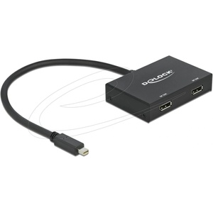 Delock Сплитер от mini Dsplay Port 1.2 мъжко към 2 x Display Port 4K женско (87695) - ggbox