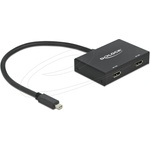 Delock Сплитер от mini Dsplay Port 1.2 мъжко към 2 x Display Port 4K женско (87695) - ggbox