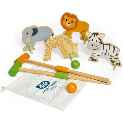 Bigjigs Toys Drevený kroket Džungľa