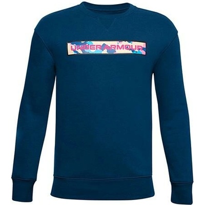 Under Armour Rival Fleece AMP Crew Modrá