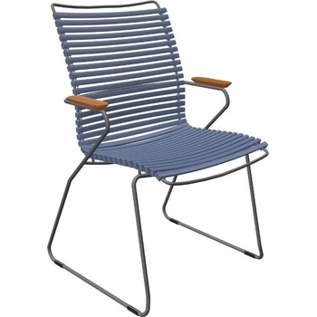 HOUE Click II. s područkami Modrá plastová zahradní židle