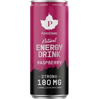 Puhdistamo Natural Energy Drink Strong Raspberry 0,33 l