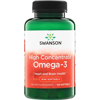 Swanson High Concentrate Omega-3 120 kapslí