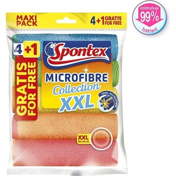 Spontex Microfibre Collection XXL viacúčelová utierka z mikrovlákna 36 x 38 cm 5 ks