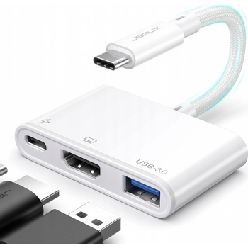 JSAUX Adaptér USB C na HDMI digitální AV Multiport Hub s 4K 60 Hz HDMI
