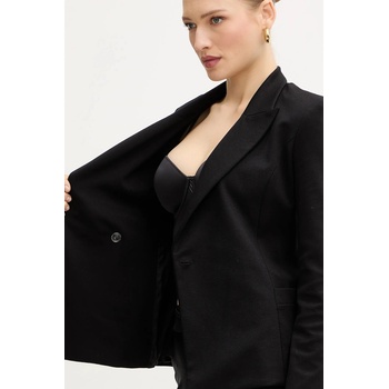 Just Cavalli Сако с вискоза Just Cavalli в черно с едно копче с изчистен дизайн 79PAQ705 J0092 (79PAQ705.J0092)