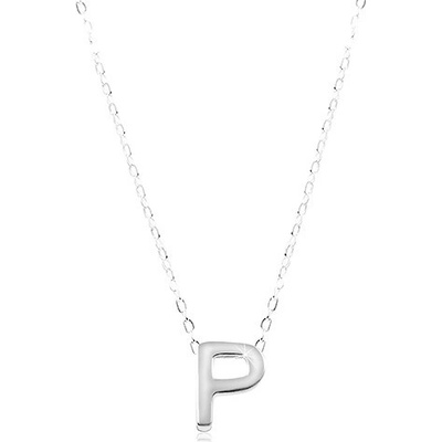 Šperky eshop ze stříbra velké tiskací písmeno P lesklý SP09.07