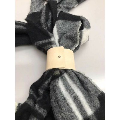 Kožená spona na šátek, šálu Classic 4,5 cm (MOŽNOST VÍCE BAREVNÝCH VARIANT )
