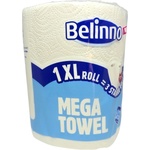  BELINNO, Mega Towel XL Roll, кухненска ролка хартия, 1 XL ролка = 3 стандартни, 350гр