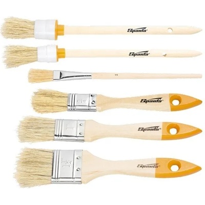 SPARTA Комплект четки, 6 бр. (плоски 3/4" , 1" , 1_1/2" ; кръгли №1, №2, №4) sparta