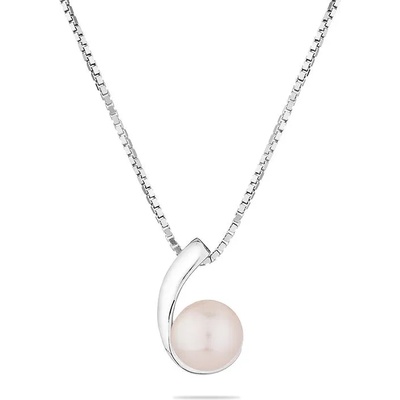 Swan Сребърно колие със сладководна бяла перла SP0002AW Swan
