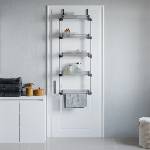 vidaXL Органайзер за врата с 5 рафта 52x20x135 см алуминий (154597)