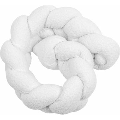 MeowBaby Pletený mantinel vrkoč do postieľky 150 cm Boucle