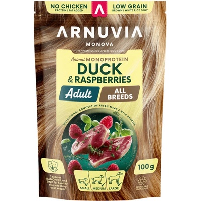 Arnuvia Monova Adult All Breeds Duck & Raspberries 0,1 kg