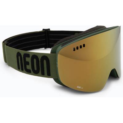 Neon Скиорска маска Neon Light army green/mirror bronze
