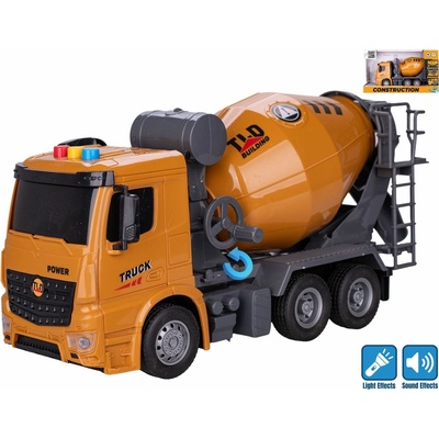 Mikro trading Auto stavební domíchávač 27 cm na setrvačník se světlem a zvukem