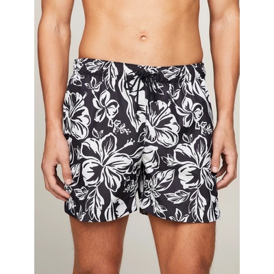 Tommy Hilfiger pánské plavky UM0UM03271 0K8 černobílý vzor