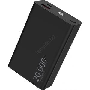 WINNER GROUP-WG - Външна батерия с дисплей 20000 mAh 20W Power Delivery черен (WN0076)