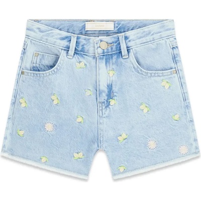 Guess Светли деним панталони за момиче с бродирани лимони Guess
