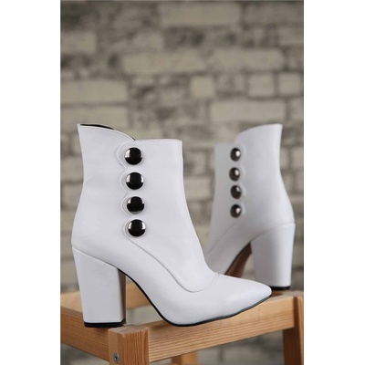 Moda Trend Дамски боти - Бели 298657 (298657_Бяло)