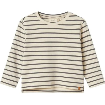 Тениска Name it Limia Loose Lil´Atelier long sleeve T-shirt - Beige (Turtledove / Poppy Seed)