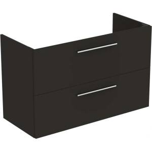 Ideal Standard i. Life A - Шкаф под мивка, 100x44x63 см, 2 чекмеджета, въгленово матово сиво T5257NV (T5257NV)