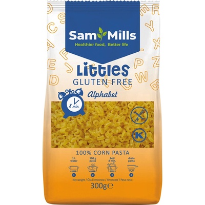 Sam Mills Kukuričné cestoviny písmenká bez lepku 300 g