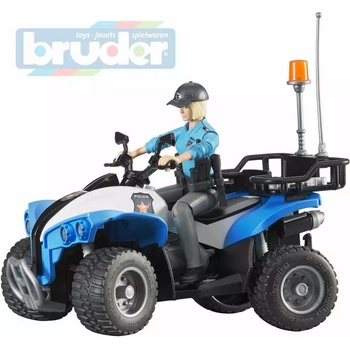 Bruder modrá čtyřkolka policie s figurkou