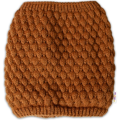 BABY NELLYS Pletený nákrčník komínok hnedý