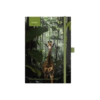 STREET Бележник с ластик Giraffe A6 96л тв. корица