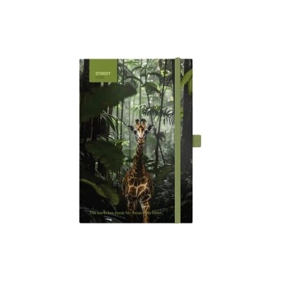 STREET Бележник с ластик Giraffe A6 96л тв. корица